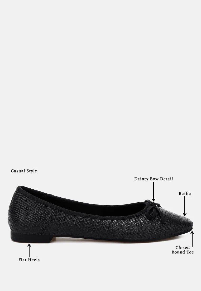 raffia ballet flats by RUW