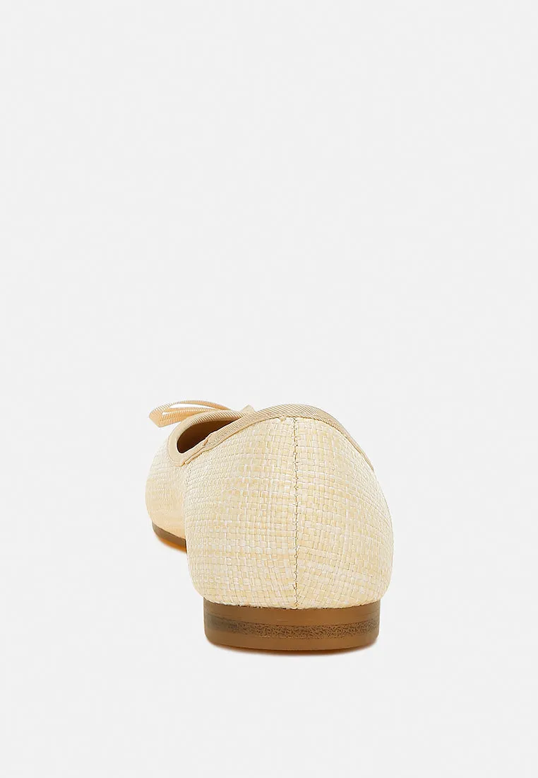 raffia ballet flats by RUW