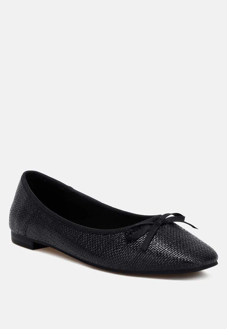 raffia ballet flats by RUW