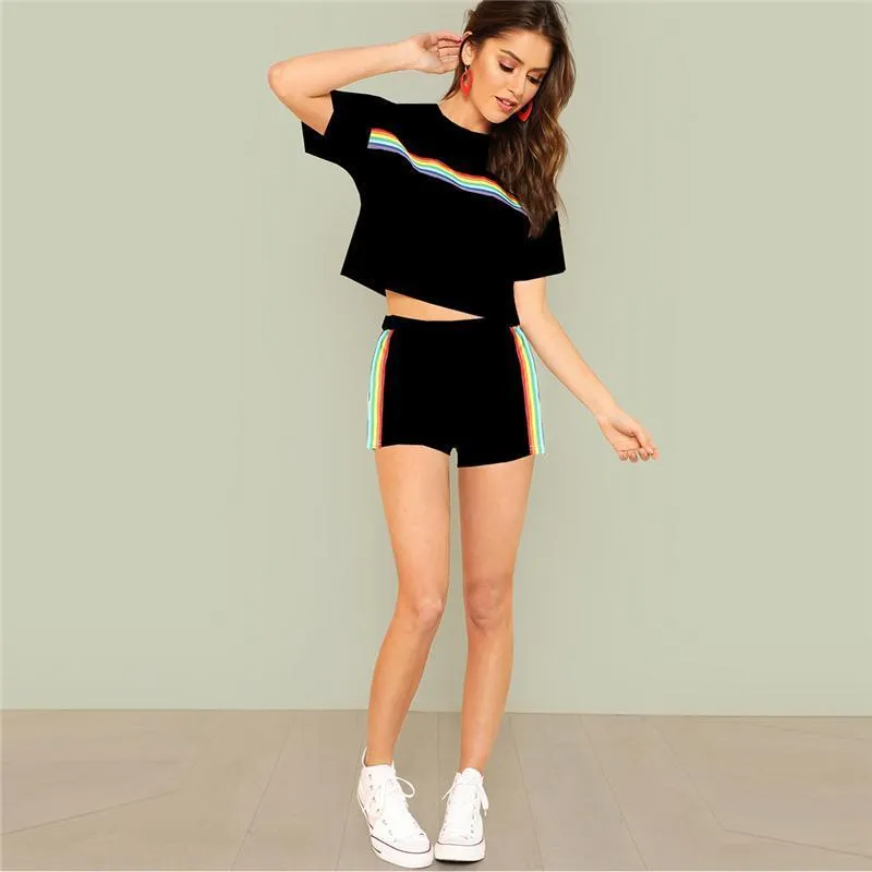 Rainbow T-Shirt & Shorts (2 Piece Set)
