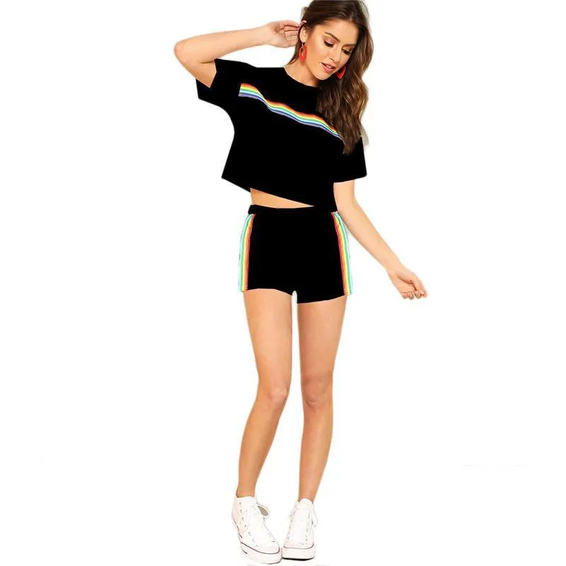 Rainbow T-Shirt & Shorts (2 Piece Set)