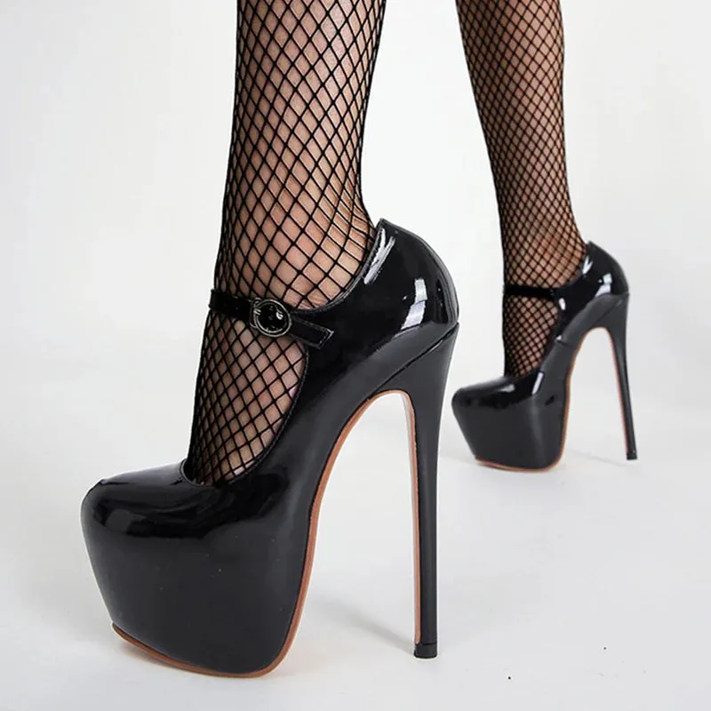 Red High Heels Platform Pumps for Women - 17cm