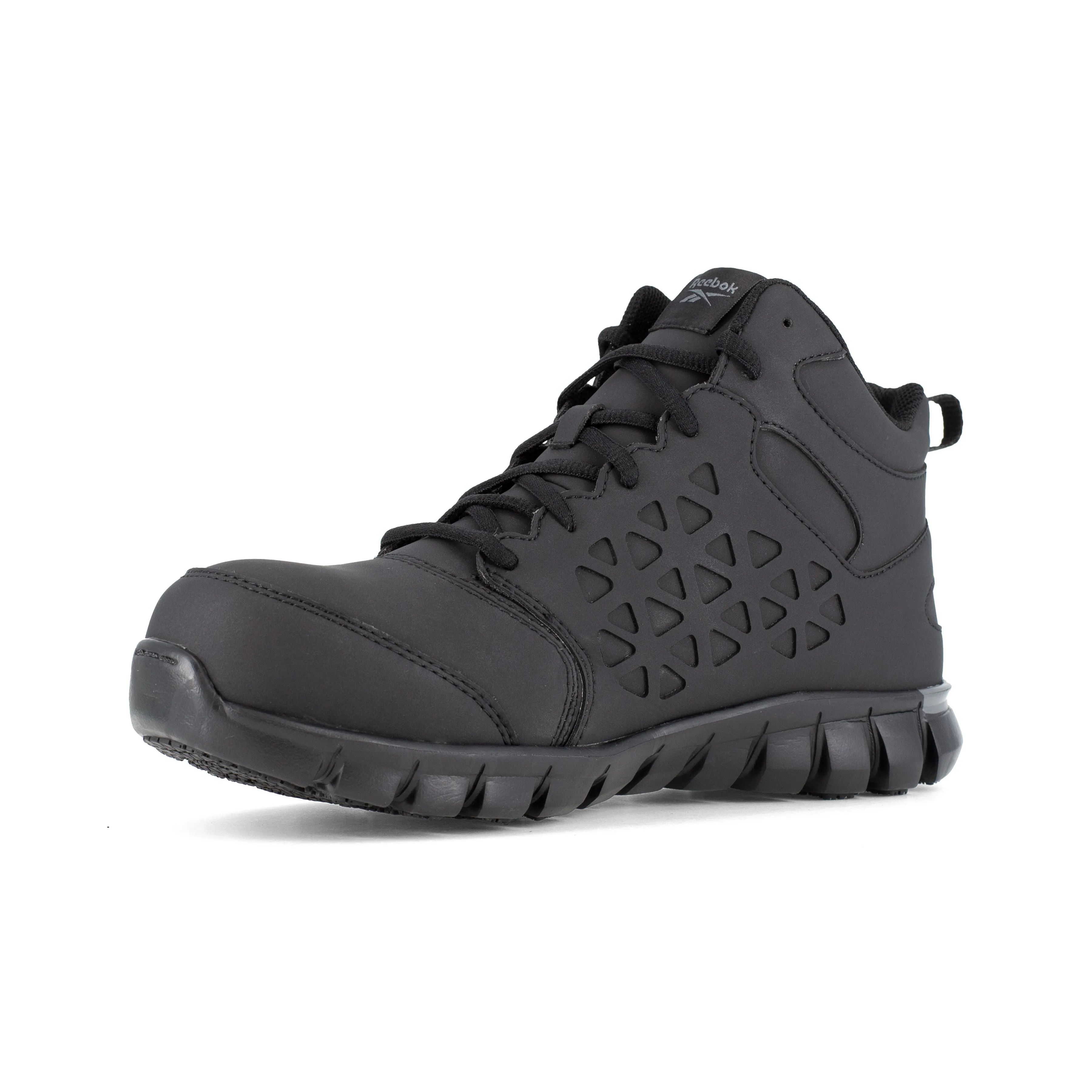 Reebok Women's Sublite Cushion Comp Toe Mid Cut Athletic Work Shoe - Black - RB406