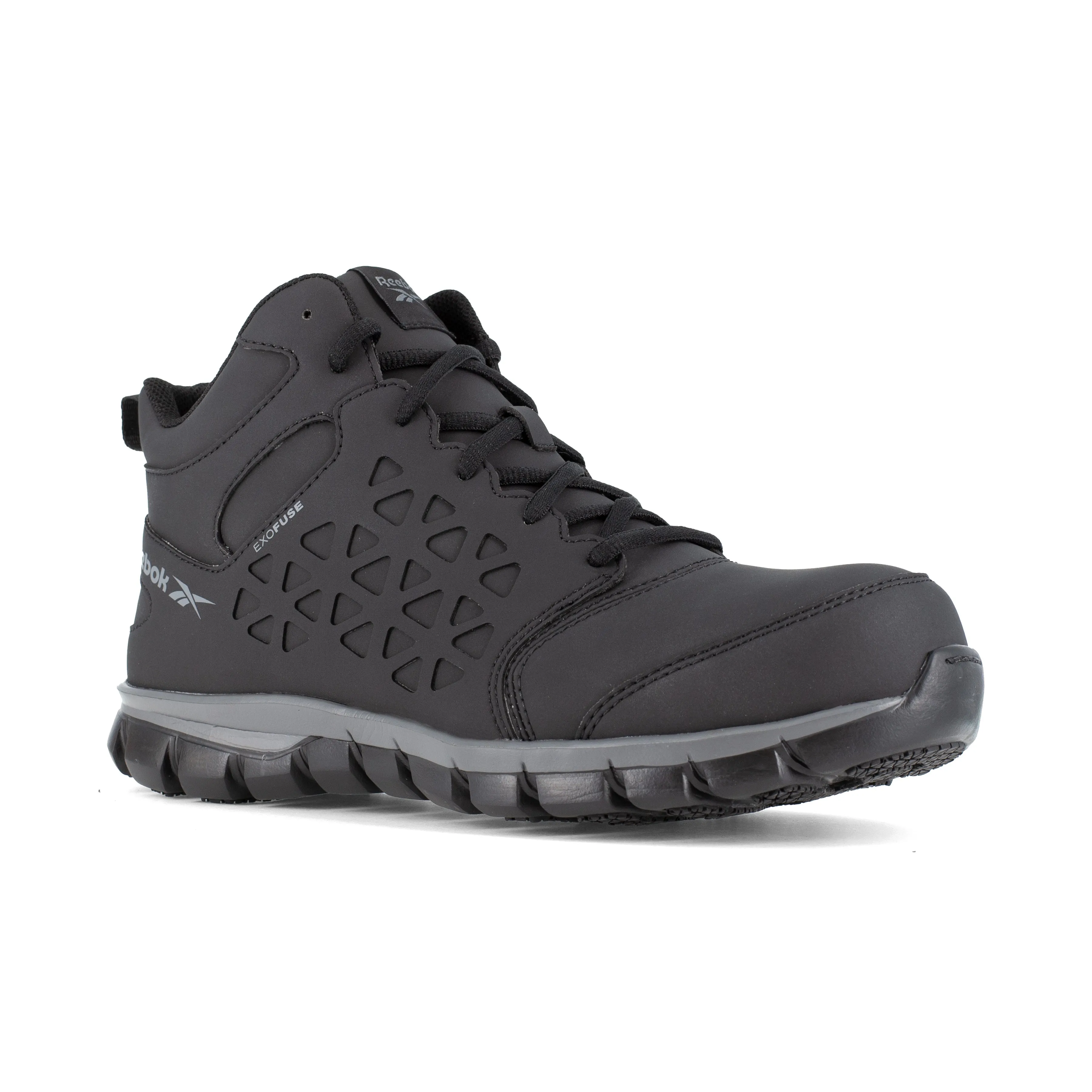 Reebok Women's Sublite Cushion Comp Toe Mid Cut Athletic Work Shoe - Black - RB406
