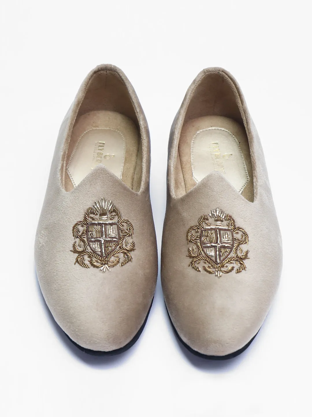 Refined Whitish Work Heavy Jooti for Men