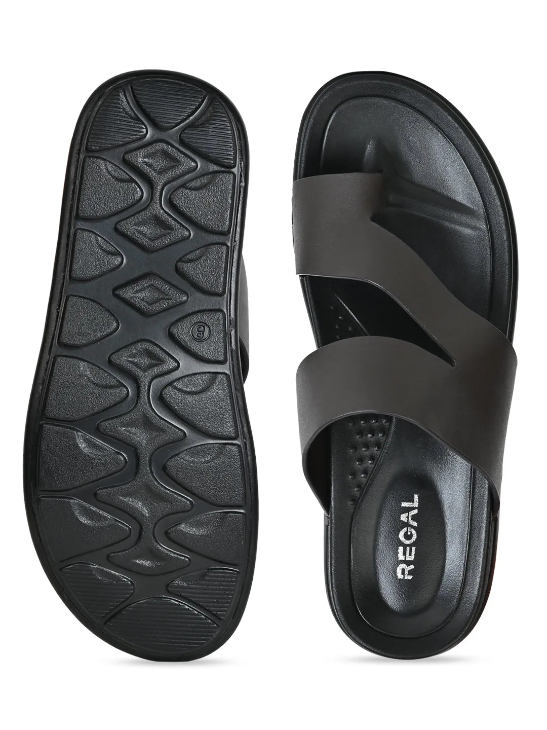Regal Brown Men Casual Leather Sandals
