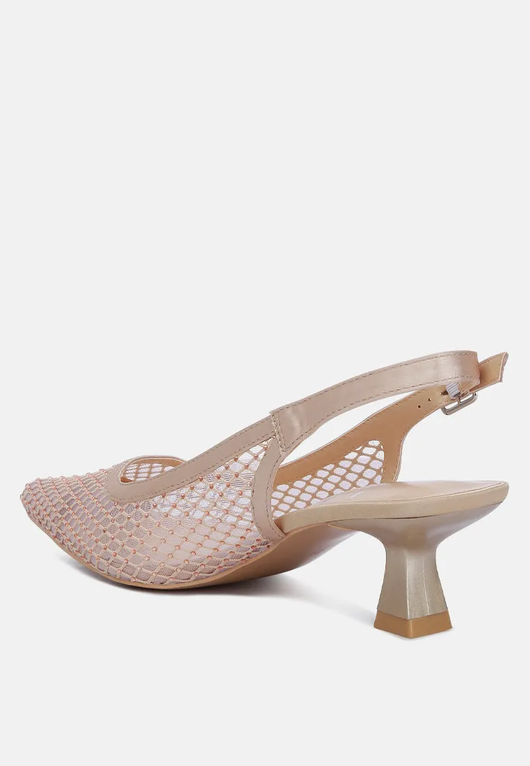 Rhinestone Slingback Mules By Ruw