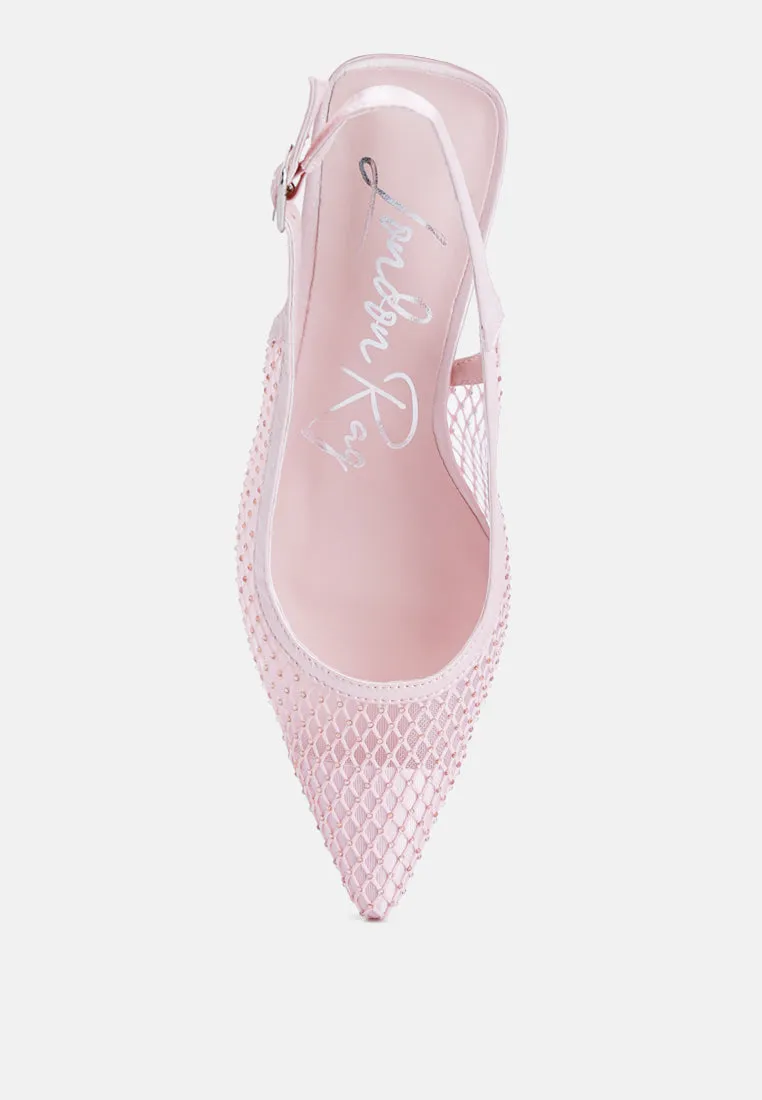 Rhinestone Slingback Mules By Ruw