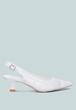Rhinestone Slingback Mules By Ruw