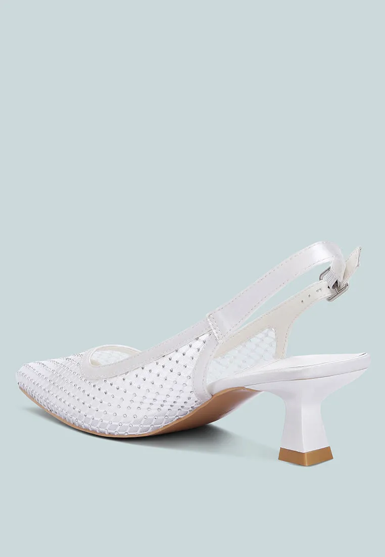 Rhinestone Slingback Mules By Ruw
