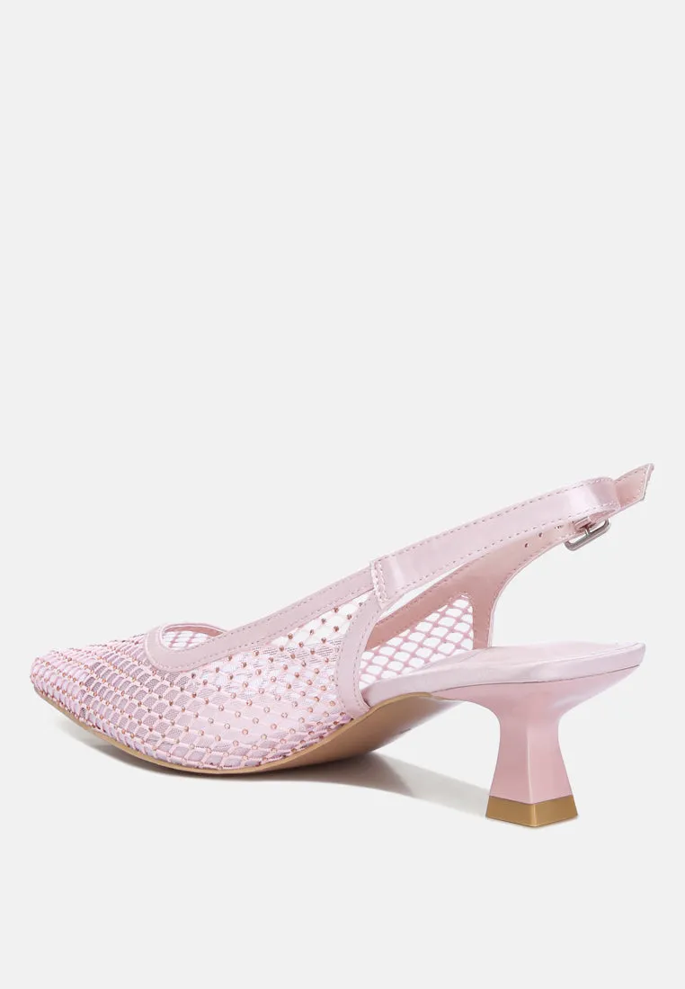 Rhinestone Slingback Mules By Ruw