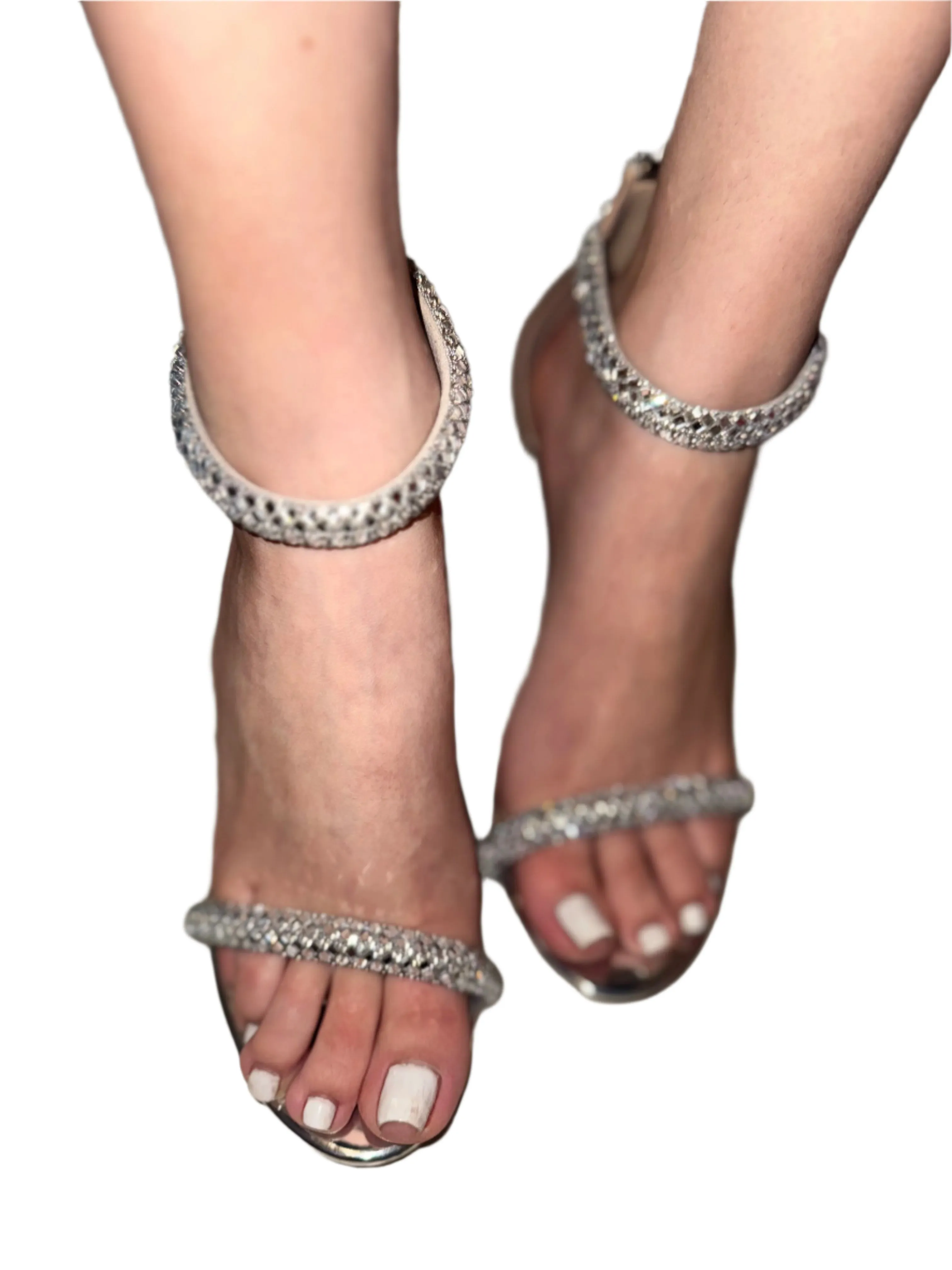 RHINESTONED BLOCK HEEL MORRIS-611