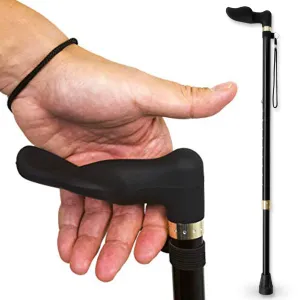 RMS - Walking Cane with Palm Grip Orthopedic Handle for Left Hand
