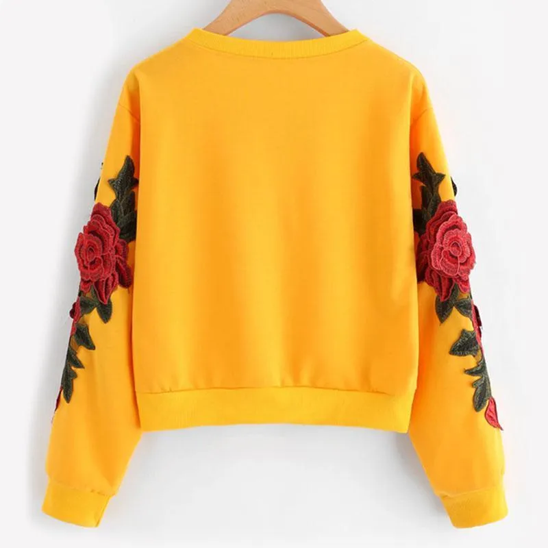 Rose Applique Sweatshirt
