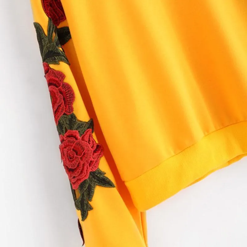 Rose Applique Sweatshirt