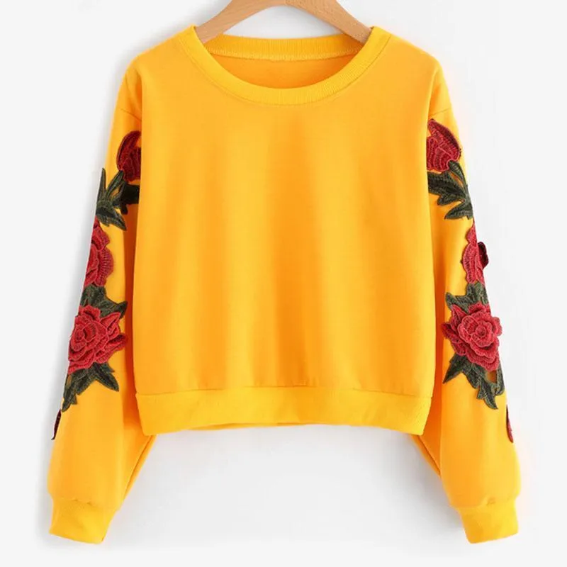 Rose Applique Sweatshirt