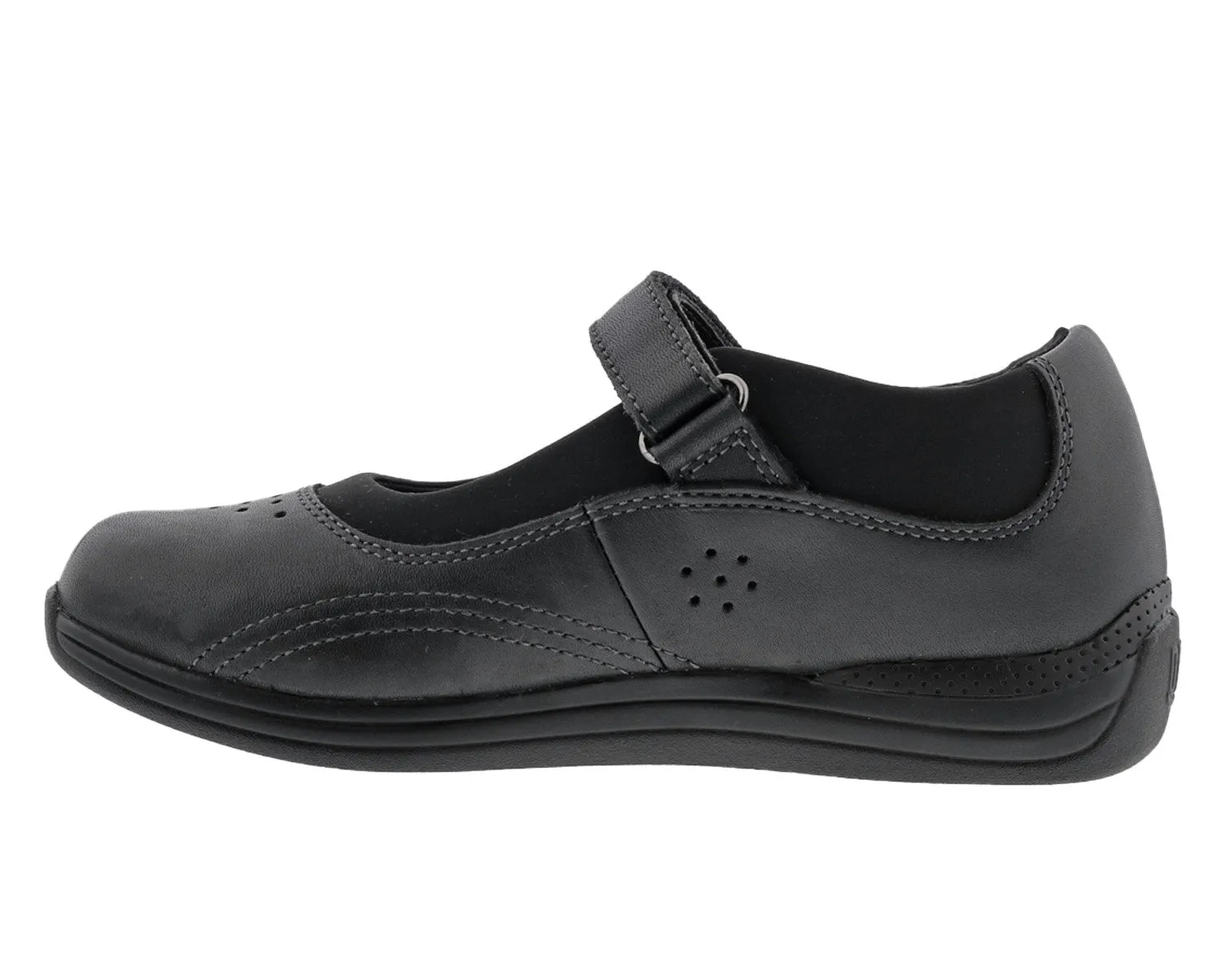 ROSE Black Leather / Black Stretch