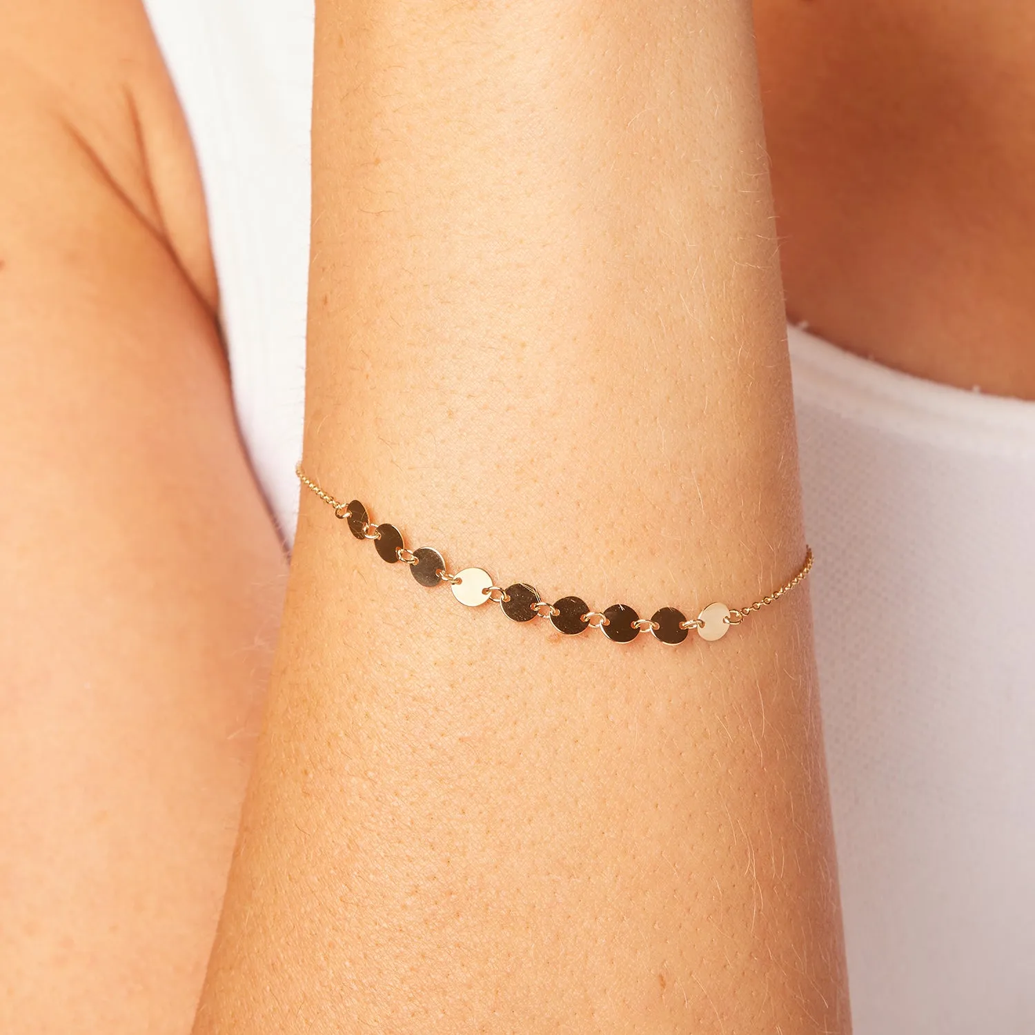 Round Disc Strand Bracelet