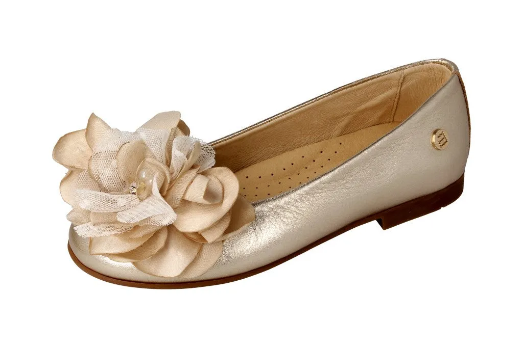 SALE Beautiful White Communion Shoes with a Flower