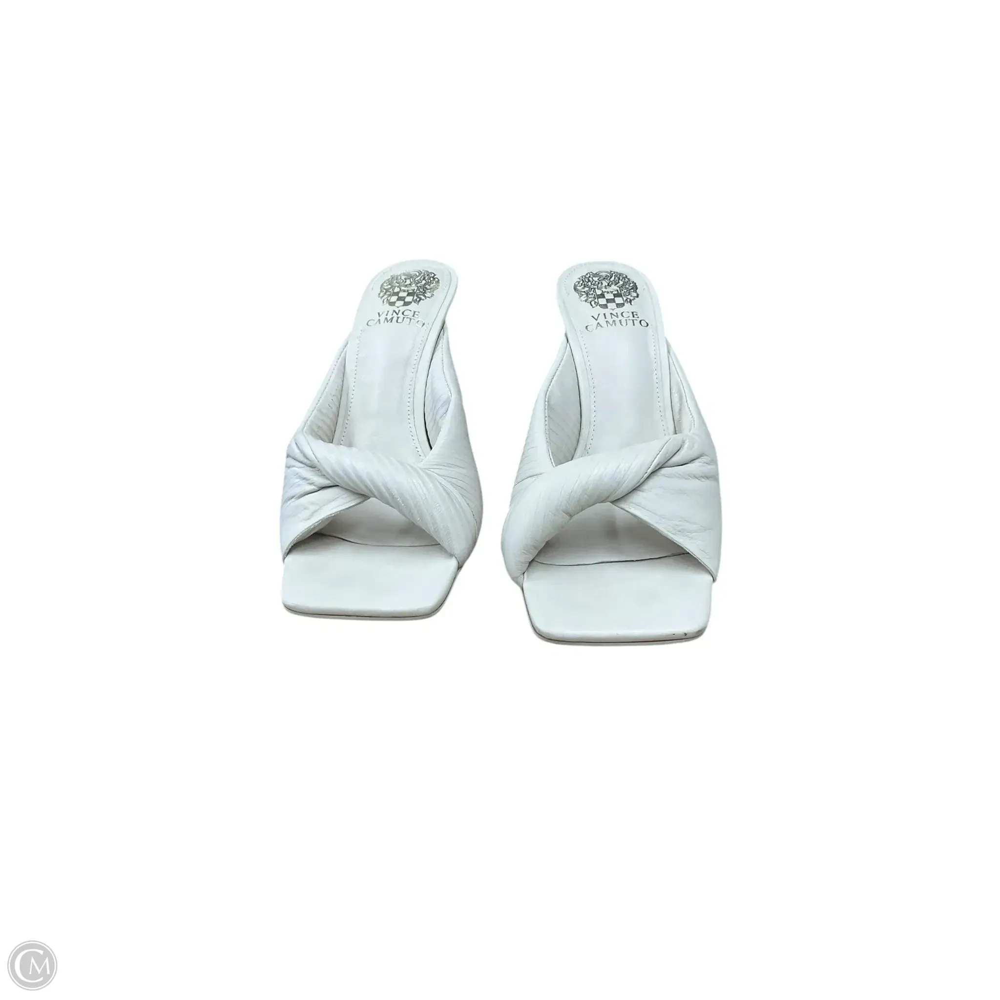 Sandals Heels Kitten By Vince Camuto In Cream, Size: 8