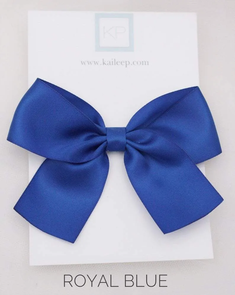 Satin Bow Hair Clips for Girls