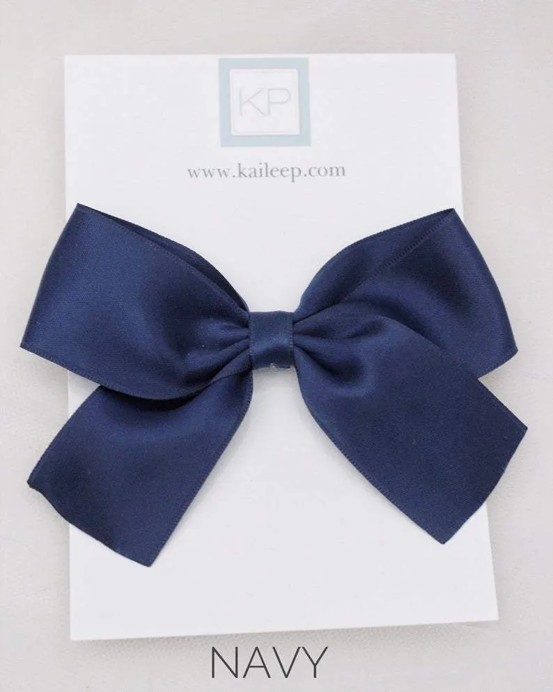 Satin Bow Hair Clips for Girls