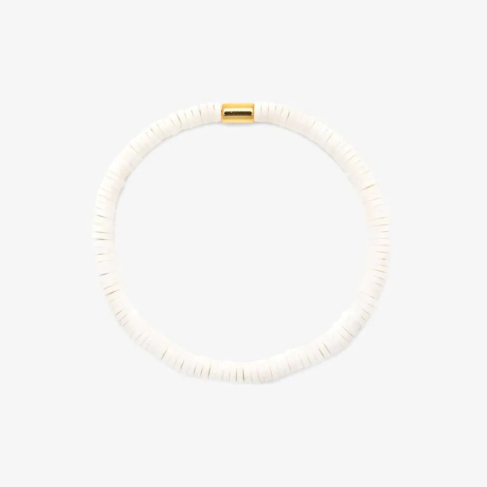 Seascape Stretch Bracelet in White