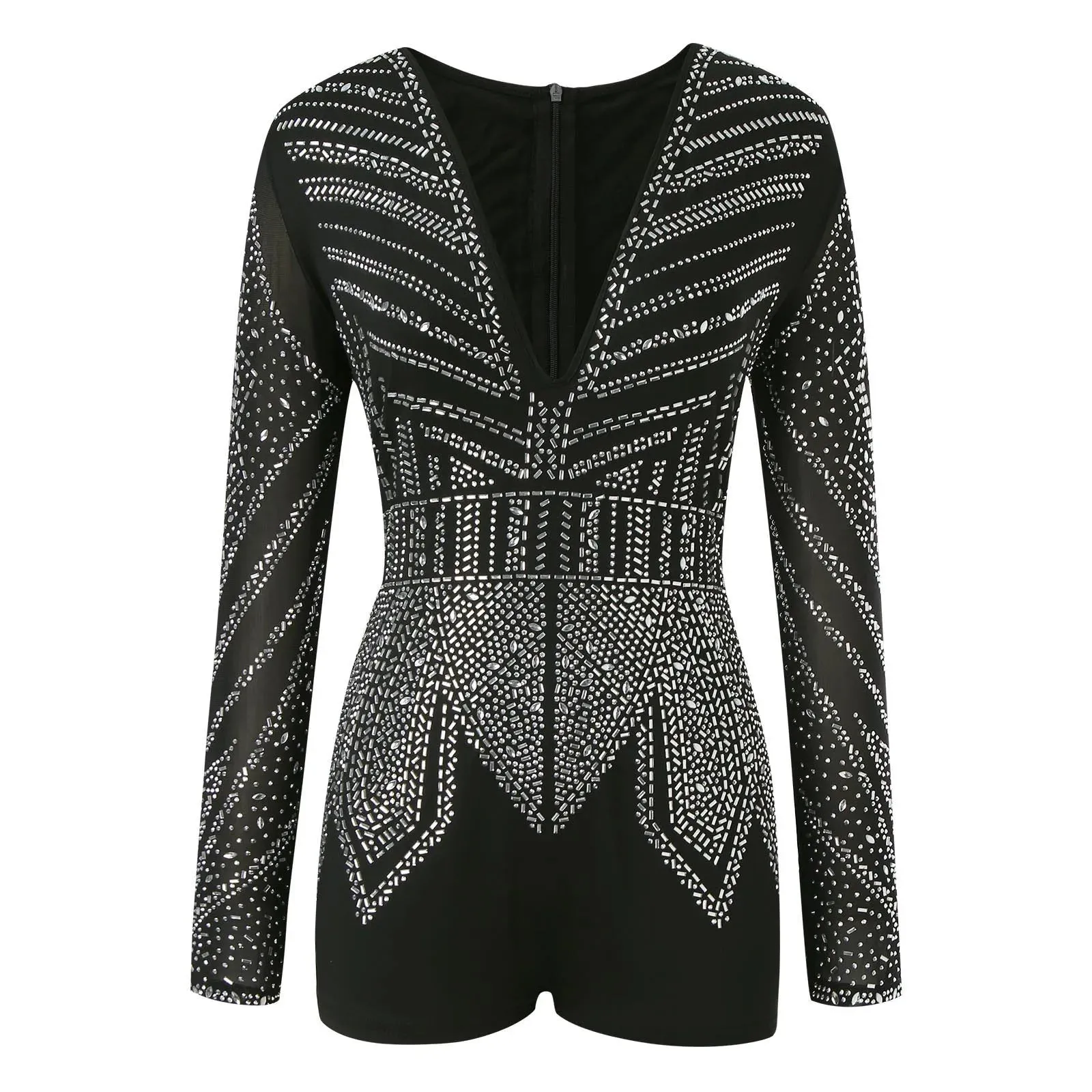 Sequin Rhinestone Romper