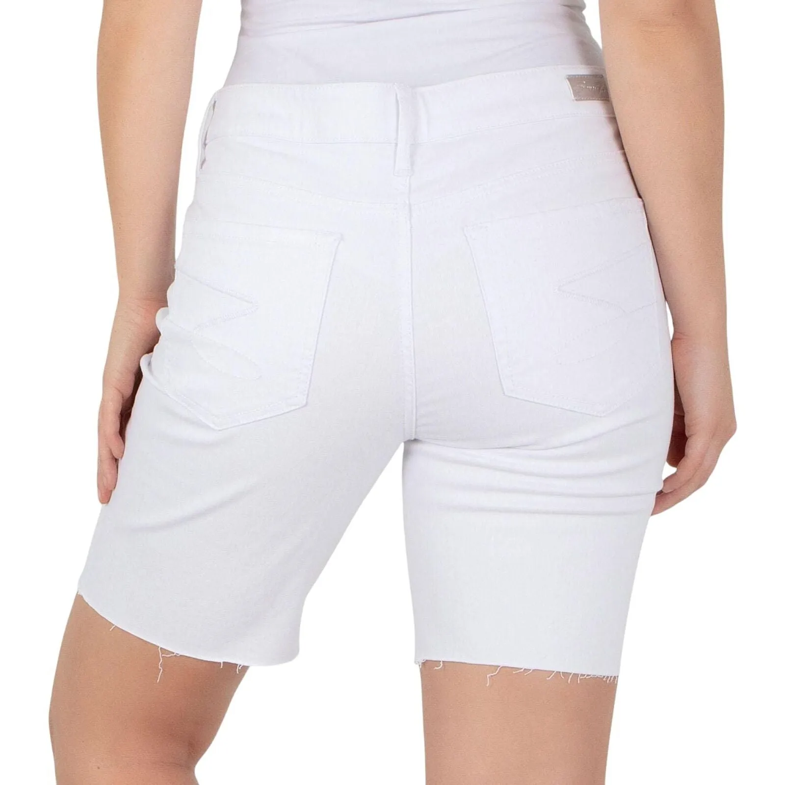 Seven7 Women's Soft Stretch Fray Hem Sunset Bermuda Short MY3329wHC