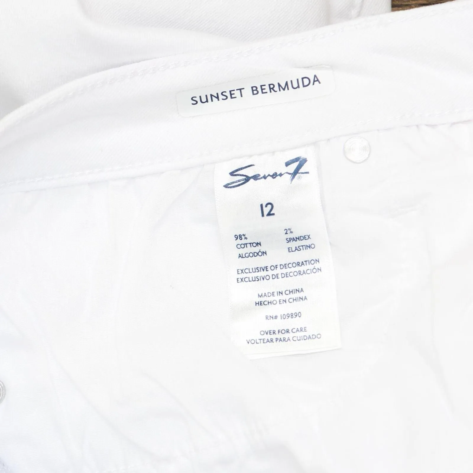 Seven7 Women's Soft Stretch Fray Hem Sunset Bermuda Short MY3329wHC