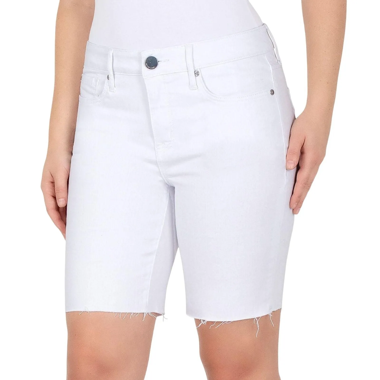 Seven7 Women's Soft Stretch Fray Hem Sunset Bermuda Short MY3329wHC