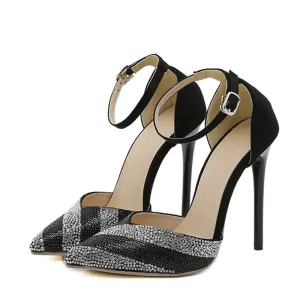 Sexy Pointed Toe 12CM Fetish High Heels Slingback Sandal