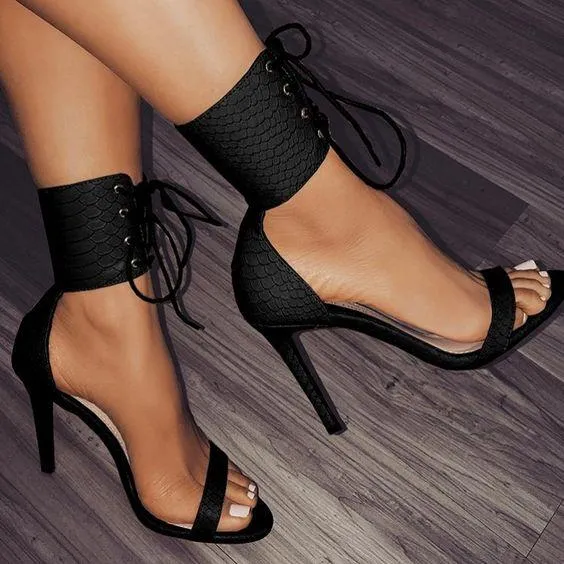Sexy Snake Skin High Heel Pump Shoes