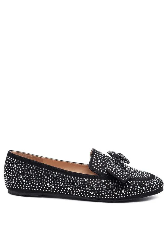 Sizes 5 & 8 Dewdrops Embellished Casual Bow Loafers