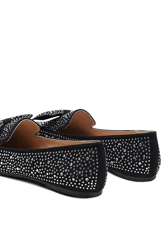 Sizes 5 & 8 Dewdrops Embellished Casual Bow Loafers