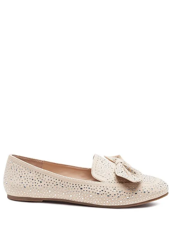 Sizes 5 & 8 Dewdrops Embellished Casual Bow Loafers