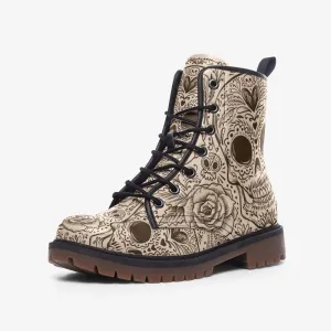Skull flower Casual Leather Lightweight boots MT