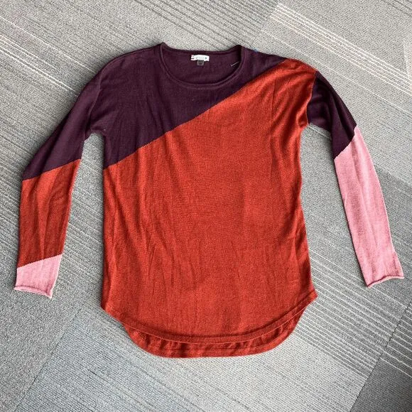 Smartwool Shadow Pine Colorblock Lightweight Sweater - Size M