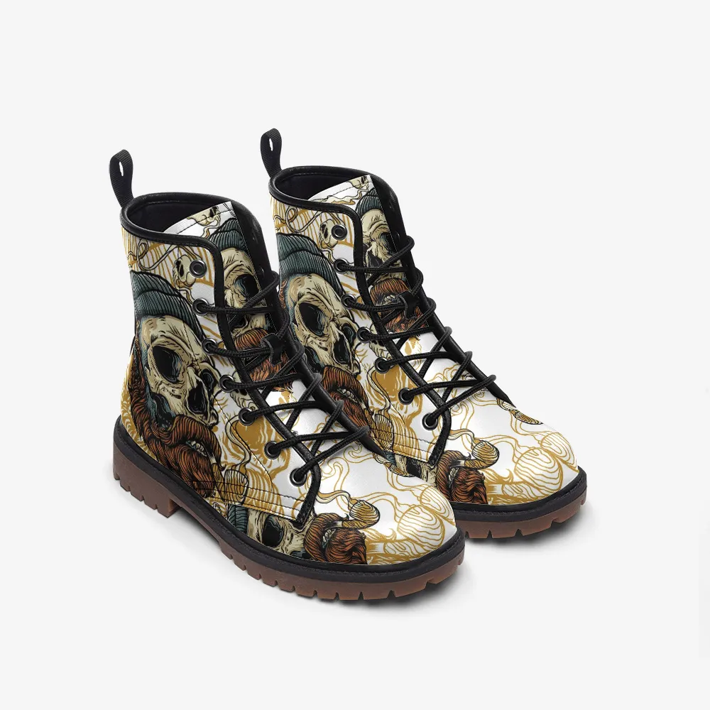 Smoking Skull sailor Casual Leather Lightweight boots MT