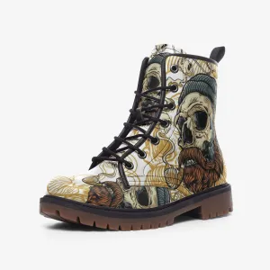 Smoking Skull sailor Casual Leather Lightweight boots MT