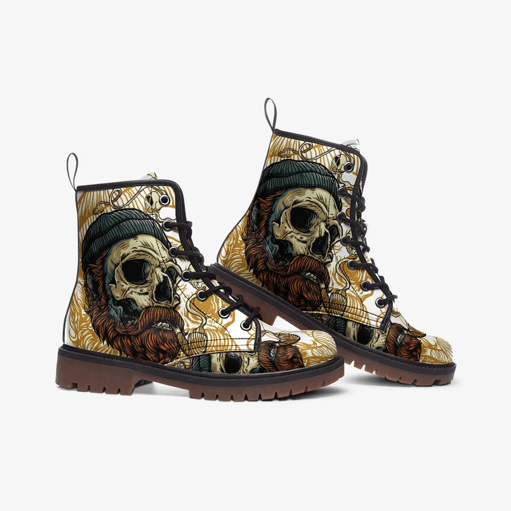 Smoking Skull sailor Casual Leather Lightweight boots MT