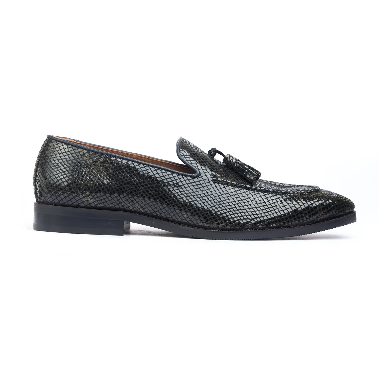 Snake Foil Loafers With Tassels