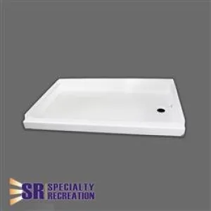 Specialty Recreation SP2438WC Shower Pan 24" x 38" x 5.78", Center Drain, White