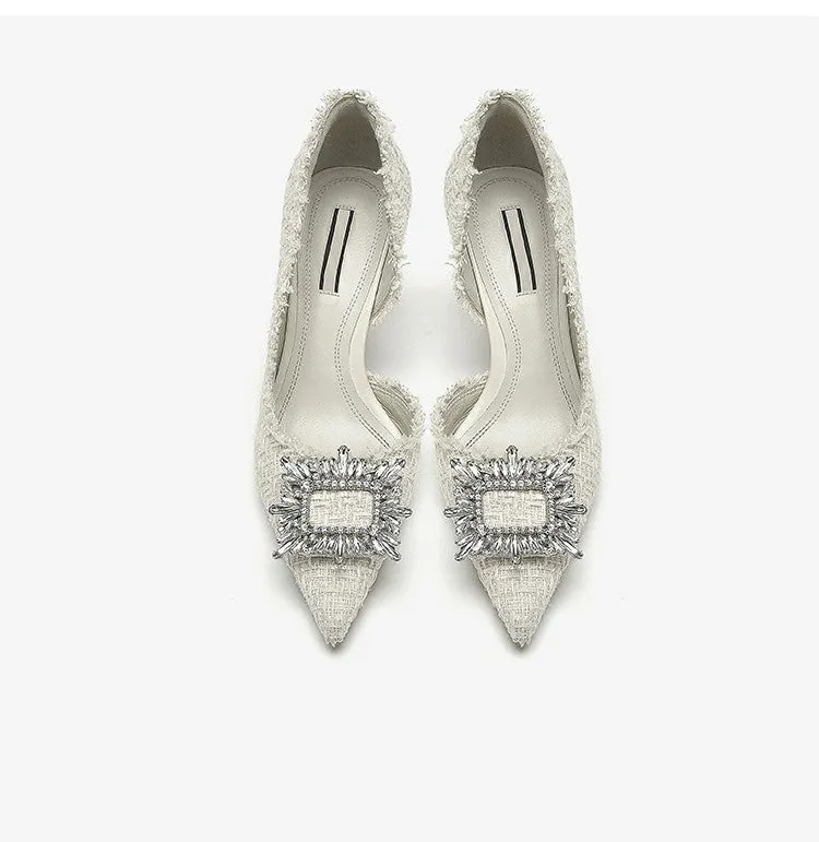 Square Rhinestone Stilettos