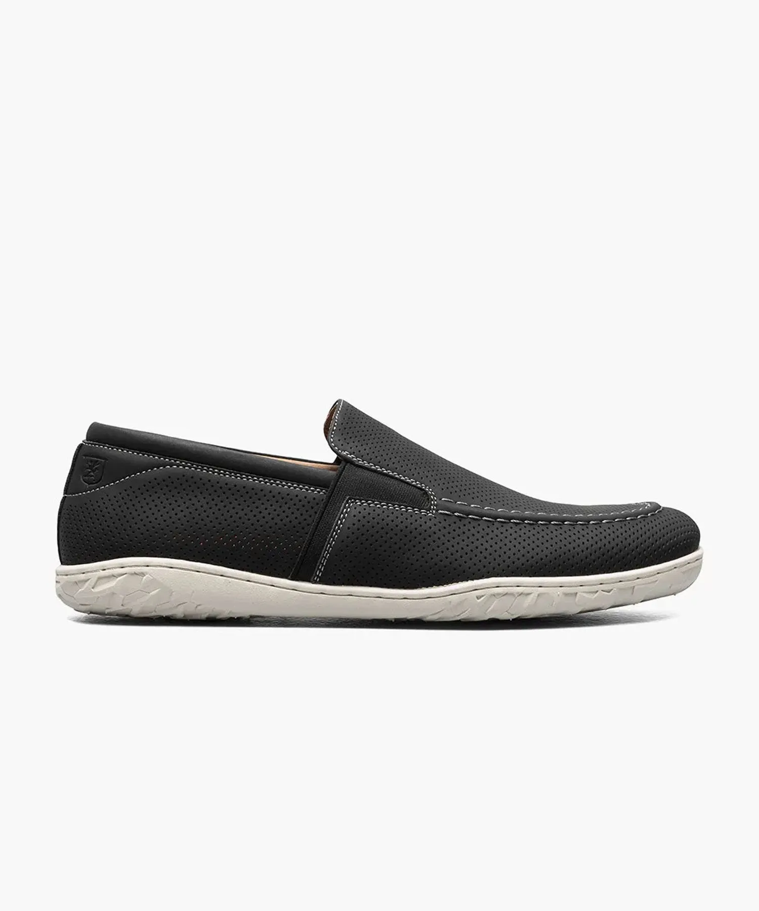 Stacy Adams Ilan Perf Moc Toe Slip On Shoe - Black