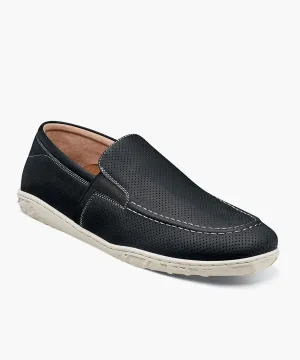 Stacy Adams Ilan Perf Moc Toe Slip On Shoe - Black