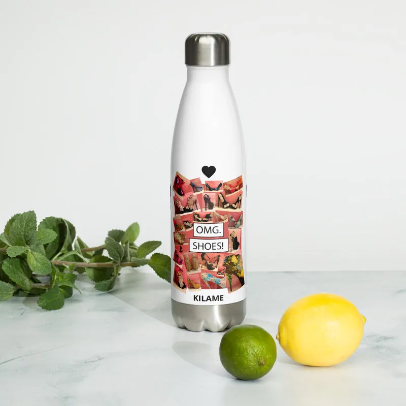 Stainless Steel Water Bottle 'OMG. Shoes'