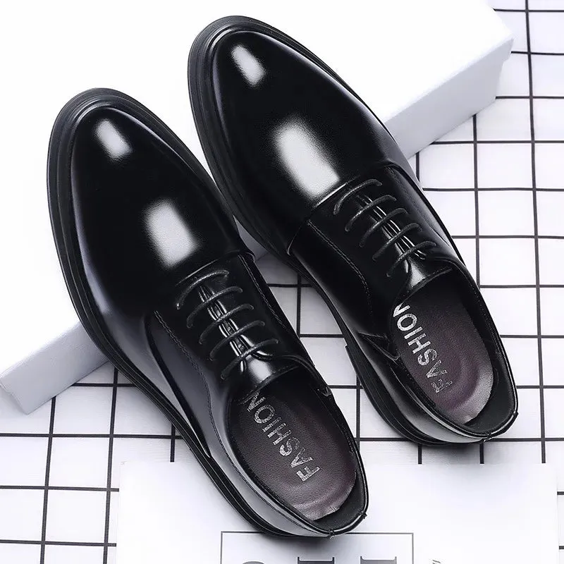 StilMann Herren Lederschuhe Schwarz Atmungsaktiv