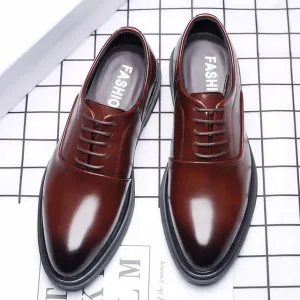 StilMann Herren Lederschuhe Schwarz Atmungsaktiv