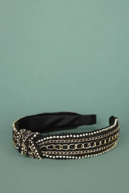 STONE CHAIN MIX THICK HEADBAND